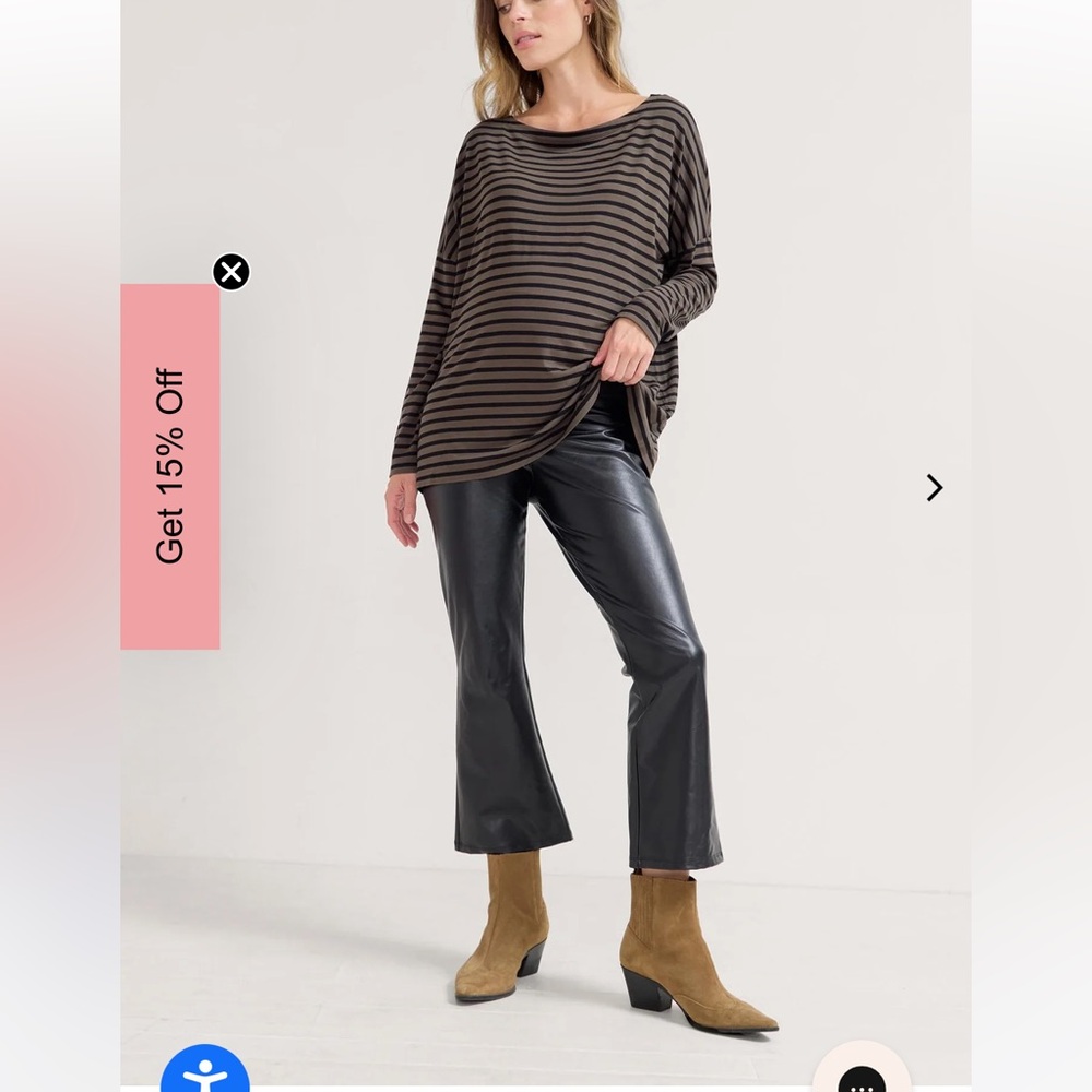 Hatch Vegan Leather Cropped Pants